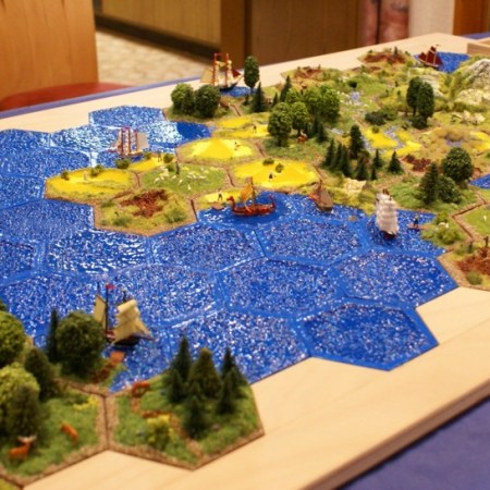 Colonizadores de Catan em 3D