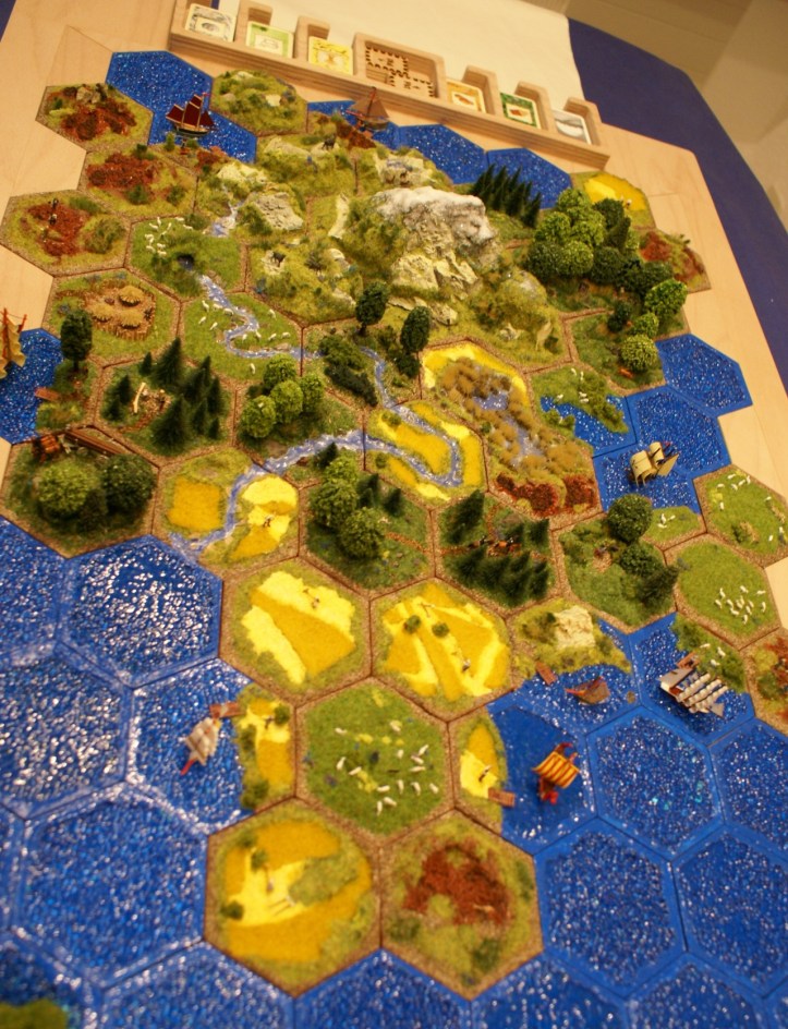 Colonizadores de Catan em 3D