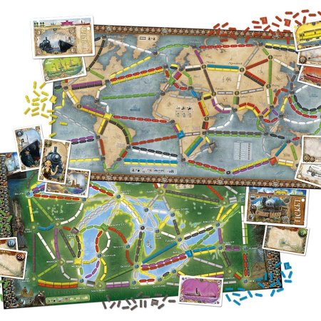 Jogo de tabuleiro Ticket to ride rails and Sails