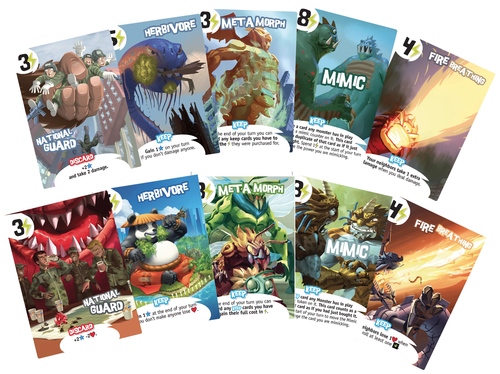Cartas do Jogo de tabuleiro King of Tokyo