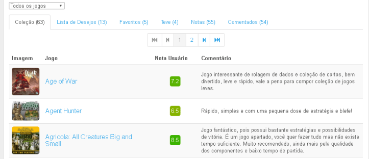 Controle sua coleção de jogos de tabuleiro na Ludopedia