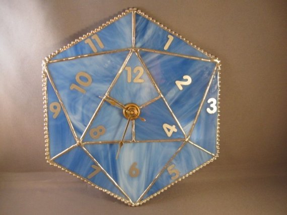 Um relógio baseado num D20