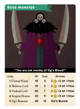 Carta de chefe no jogo Mini Rogue