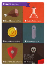 Carta de eventos no jogo Mini Rogue