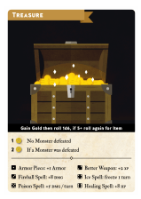 Carta de tesouro no jogo Mini Rogue