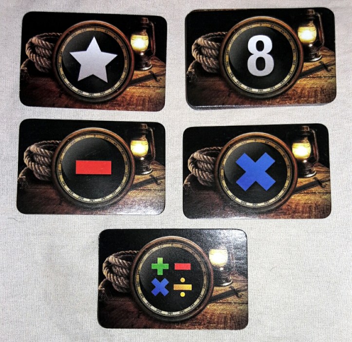 Cartas de operações do jogo Pirâmide Matemágica