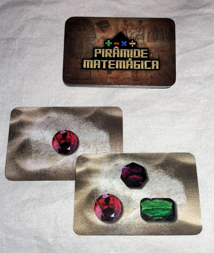 Cartas de tesouro do jogo Pirâmide Matemágica
