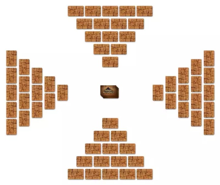 Formato da pirâmide do jogo Pirâmide Matemágica