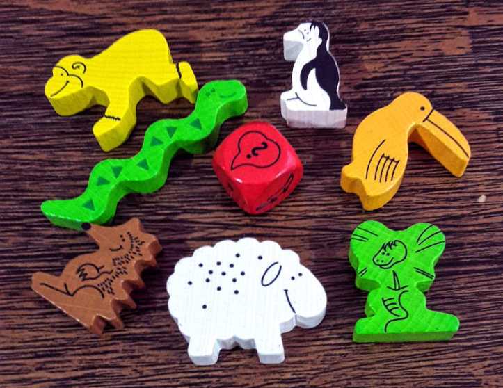 Animais de madeira do jogo infantil Animal Upon Animal