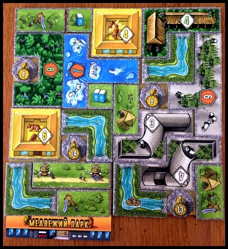 Tabuleiro completo do jogo Barenpark