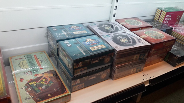 Títulos nacionais disponíveis na loja de jogos de tabuleiro El Ogro Alegre