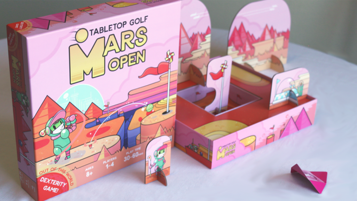 Que tal um jogo de golfe espacial em Mars: Tabletop Golf!