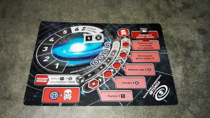 Componentes do jogo Tiny Epic Galaxies