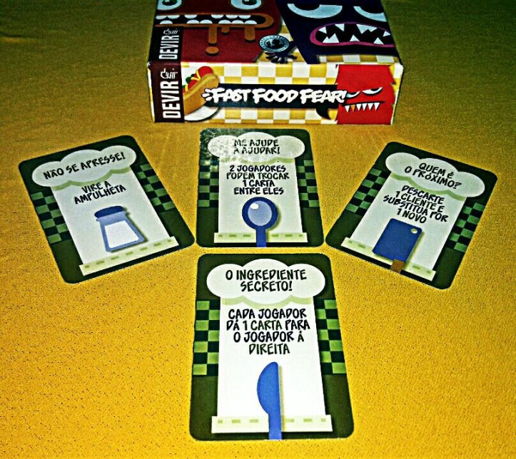 Combinação de cartas Jogo de Tabuleiro Fast Food Fear