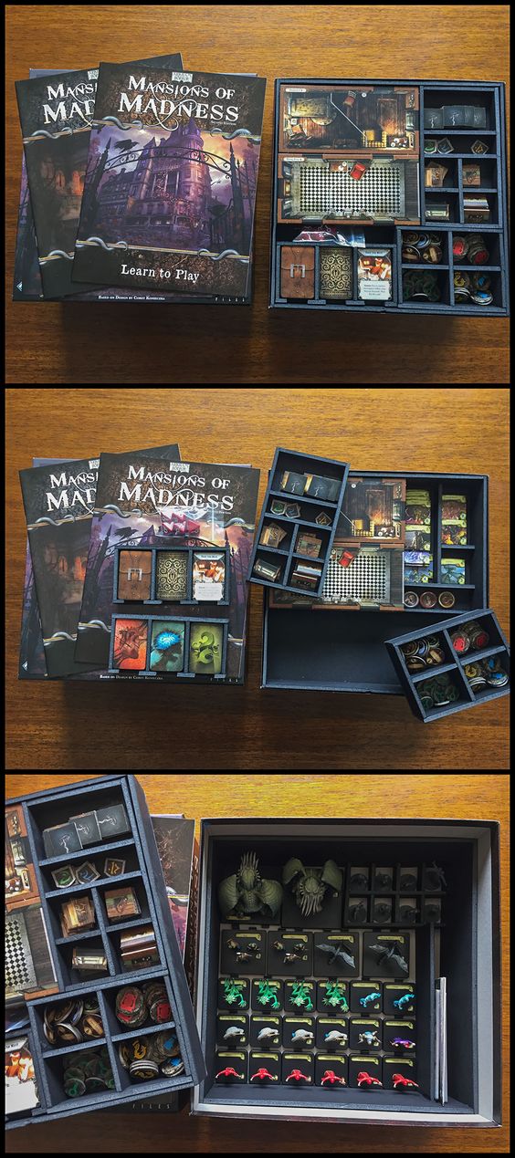 Insert do jogo de tabuleiro Mansion of Madness