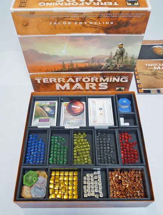 Insert do jogo de tabuleiro Terraforming Mars