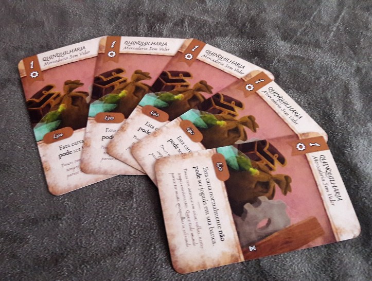 Cartas de quinquilharias do jogo Vale dos Mercadores