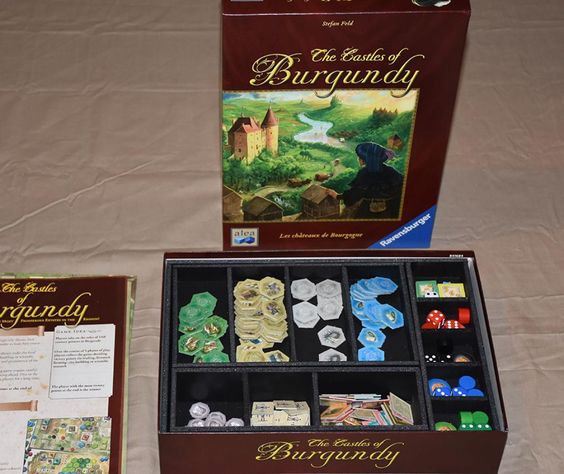 Insert do jogo de tabuleiro The Castles of Burgundy