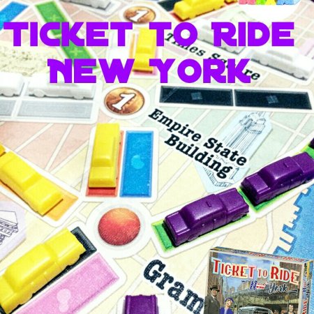 Táxis no mapa do jogo de tabuleiro Ticket to ride New York