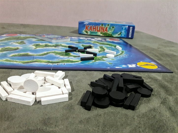 Componentes jogo de tabuleiro Kahuna