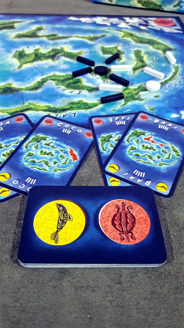 Cartas do jogo de tabuleiro Kahuna