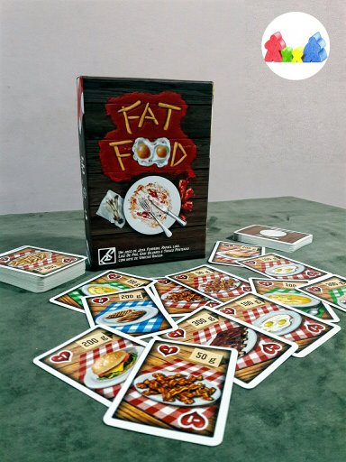 Caixa do jogo de cartas Fat Food