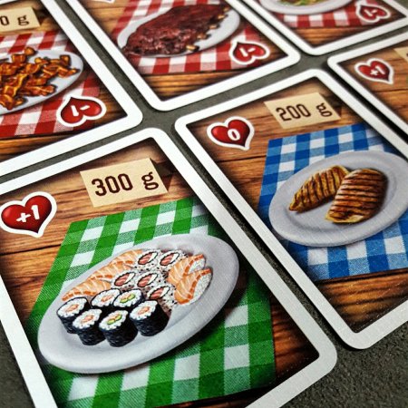 Caixa do jogo de cartas Fat Food
