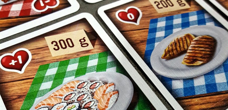 Caixa do jogo de cartas Fat Food
