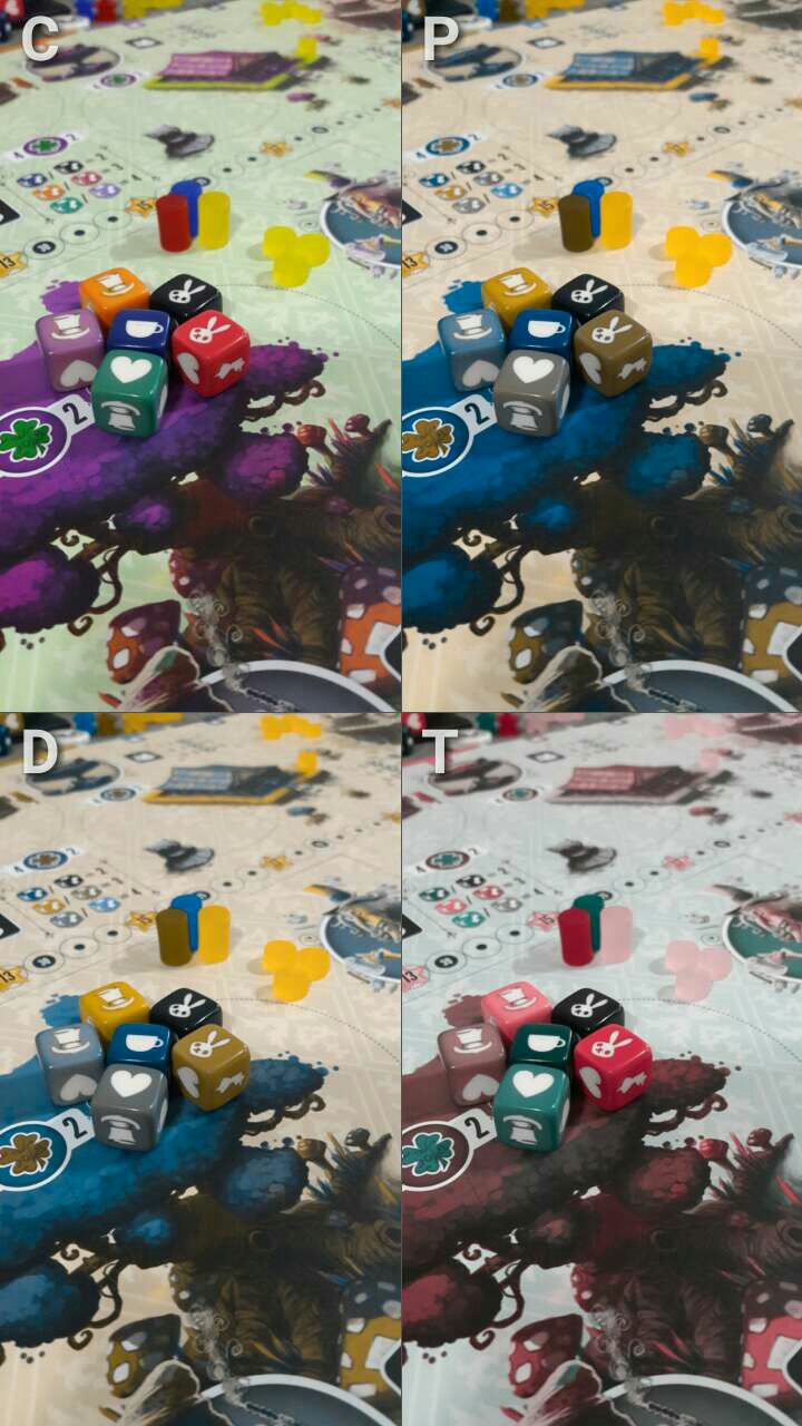 Daltonismo jogo de tabuleiro Sonhando com Alice