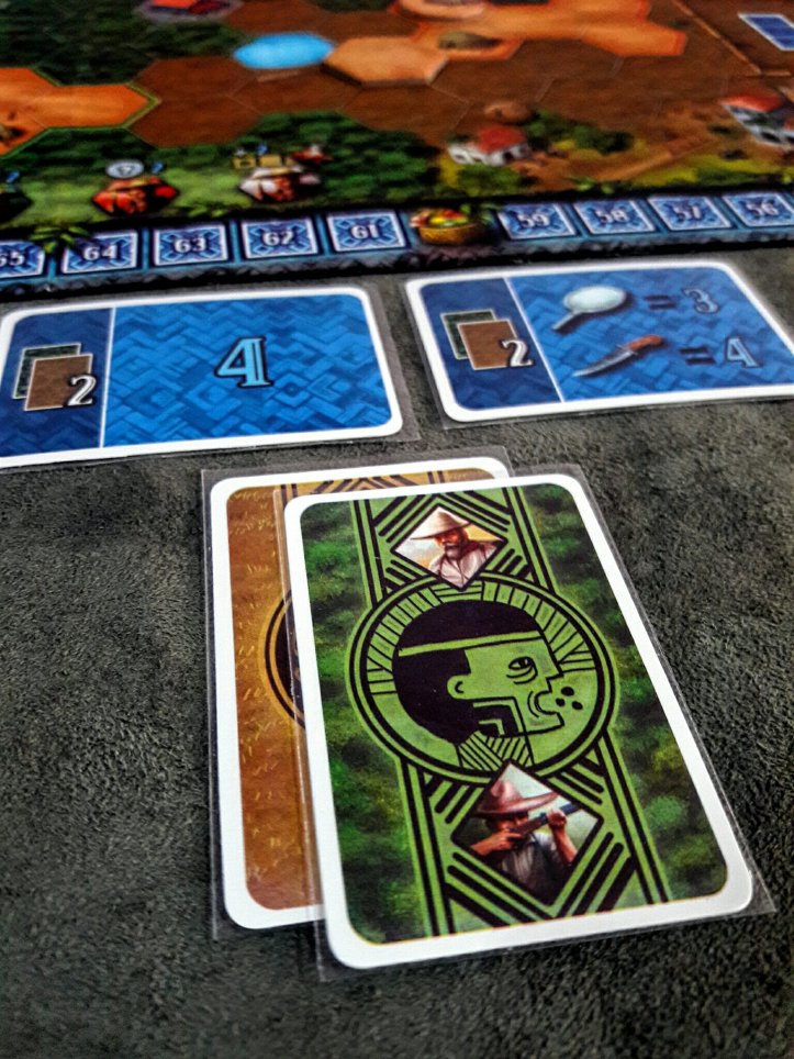 Bônus das cartas jogo de tabuleiro Xingu