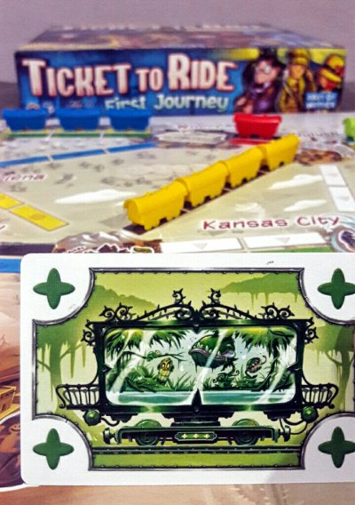 Cartas do jogo infantil Ticket to Ride First Journey