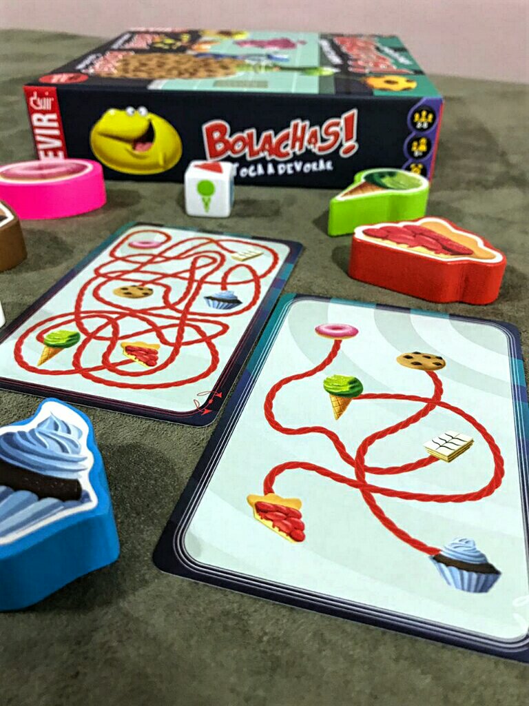 Carta de doces nível fácil e difícil do jogo infantil Bolachas