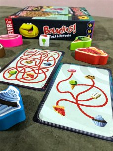 Carta de doces nível fácil e difícil do jogo infantil Bolachas