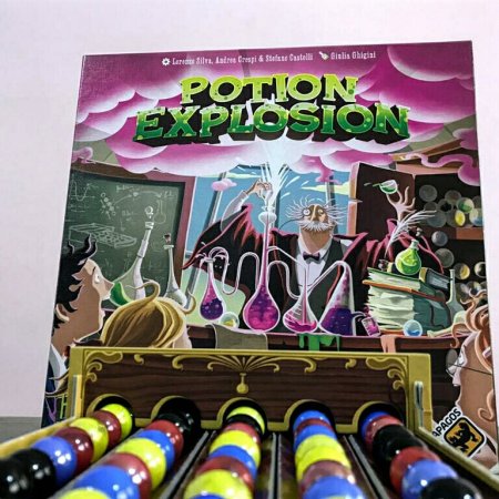 O dispenser de ingredientes do jogo Potion Explosion