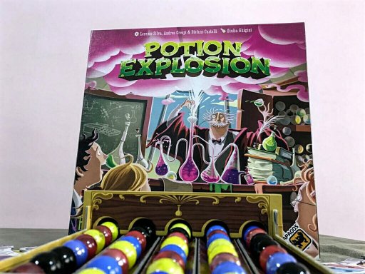 O dispenser de ingredientes do jogo Potion Explosion