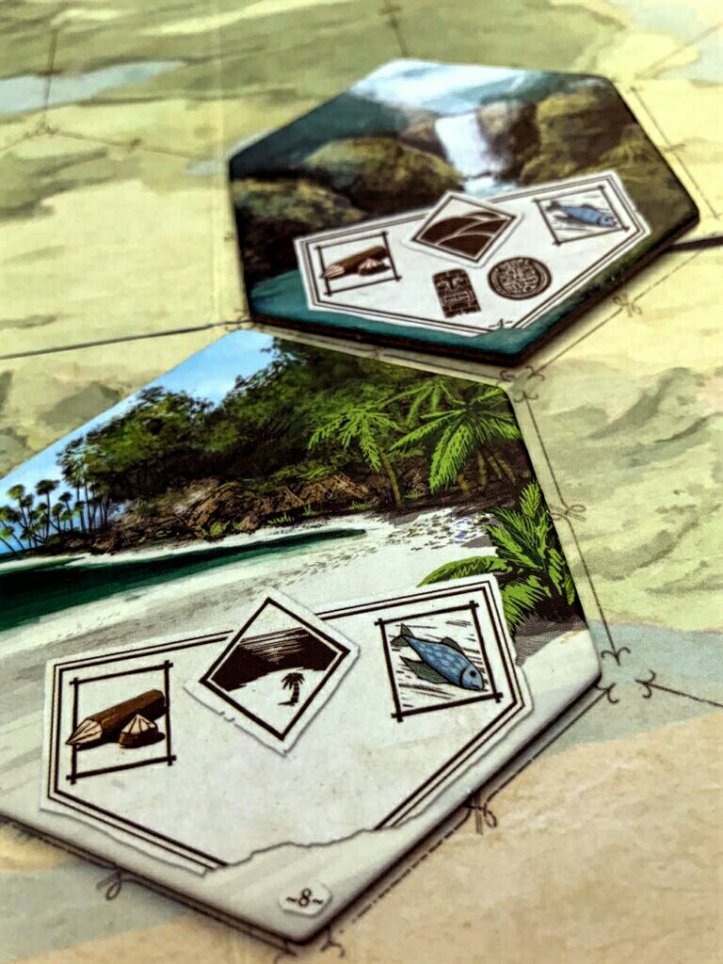 Terrenos do jogo cooperativo Robinson Crusoe