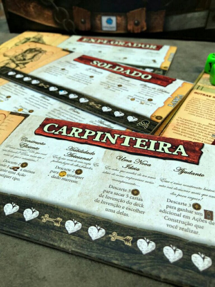 Personangens do jogo cooperativo Robinson Crusoe