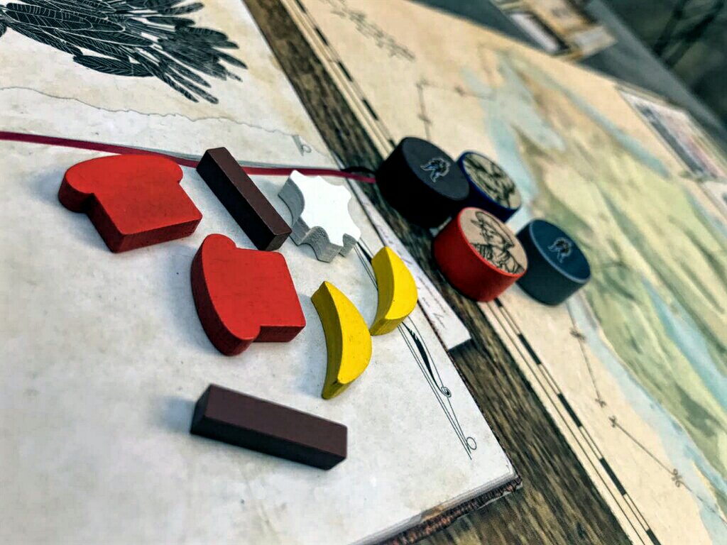 Marcadores de comida jogo cooperativo Robinson Crusoe