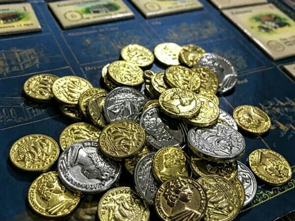 Moedas customizadas para o jogo Puerto Rico