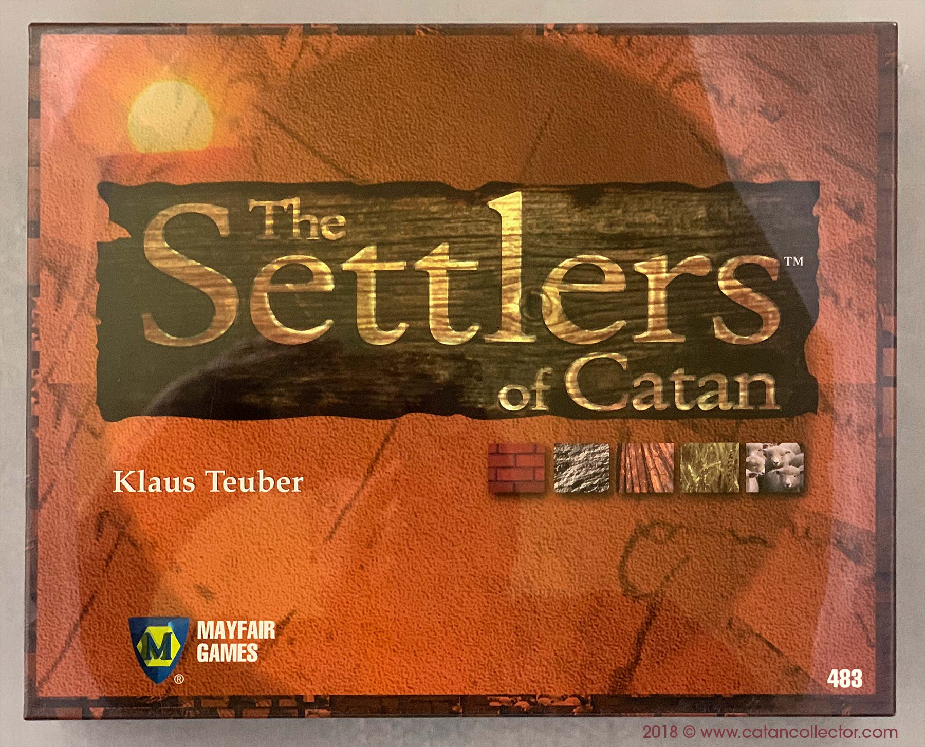Primeira edição do jogo Catan de Klaus Teuber