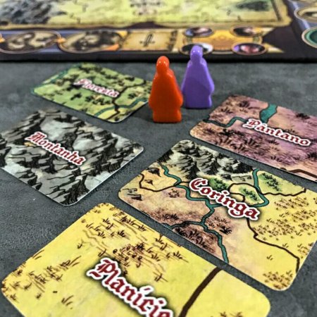 Cartas de terreno do jogo de tabuleiro Shazam