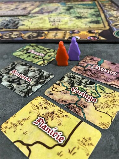 Cartas de terreno do jogo de tabuleiro Shazam