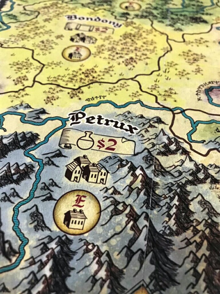 Mapa do jogo de tabuleiro Shazam