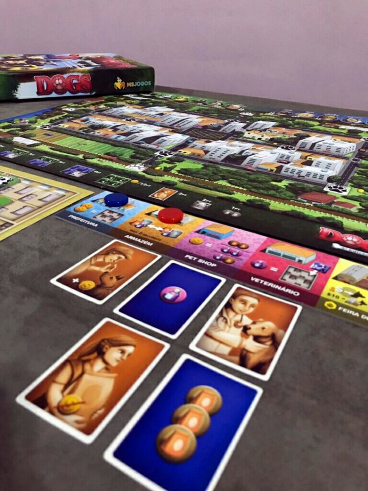 Cartas do jogo de tabuleiro Dogs