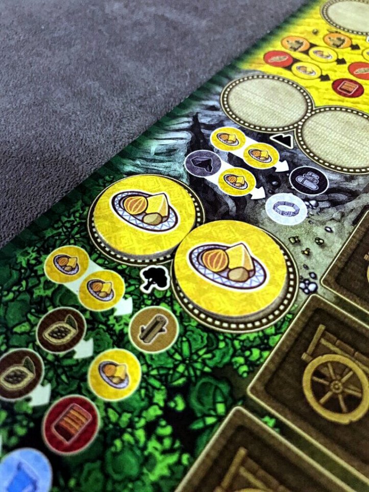 Espaço da floresta do jogo de tabuleiro Altiplano