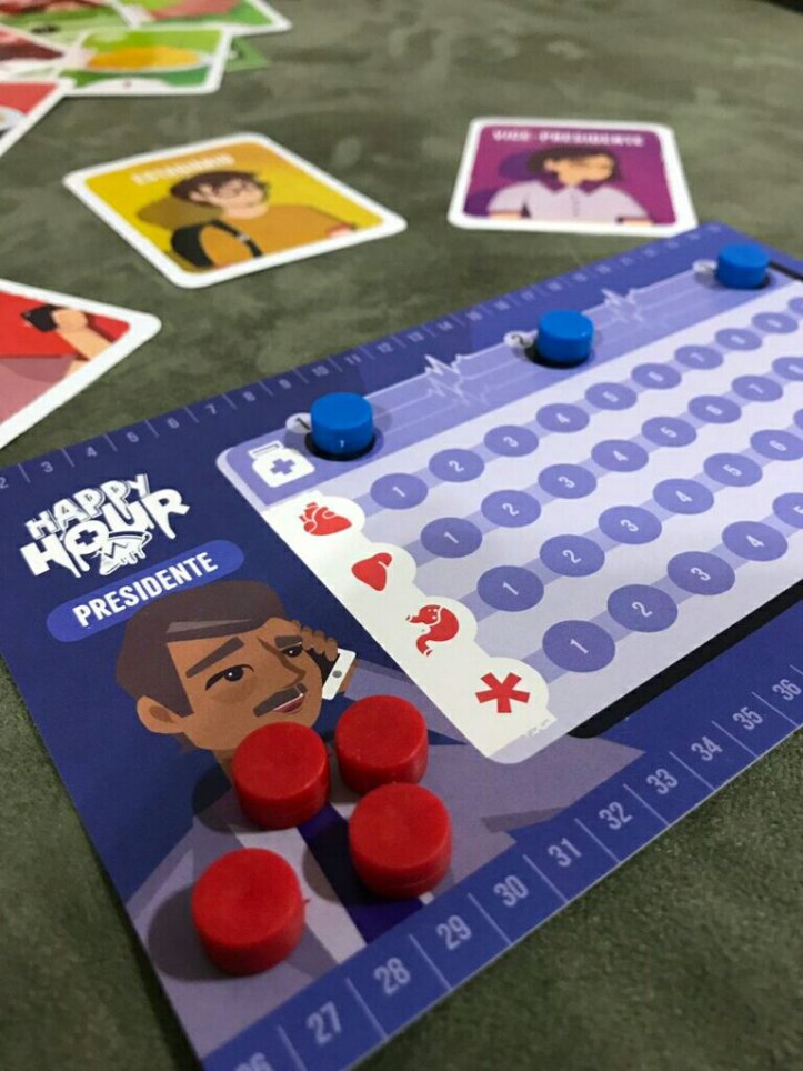 Personagens do jogo de tabuleiro Happy Hour