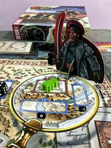 O combate final com Ivan Ogareff no jogo de tabuleiro Miguel Strogoff