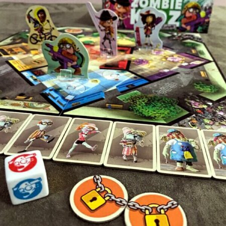 Personagens do jogo de tabuleiro infantil Zombie Kidz