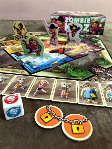 Personagens do jogo de tabuleiro infantil Zombie Kidz