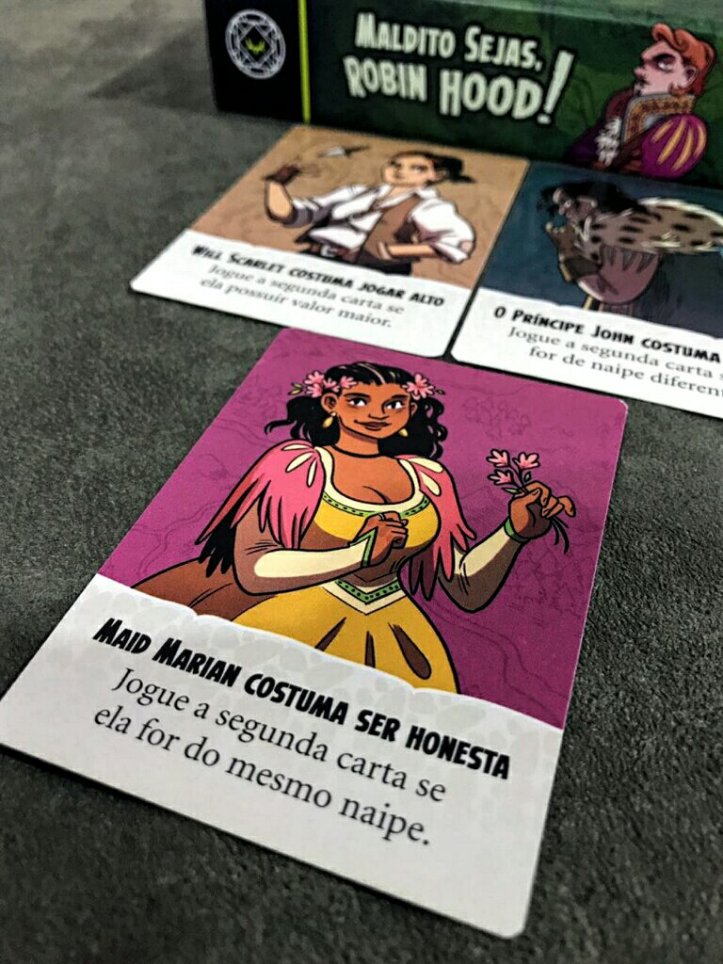 As lendas no jogo de cartas Maldito Sejas Robin Hood
